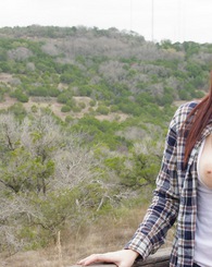 Ivy Snow goes on a hiking adventure and couldn't resist to play with herself